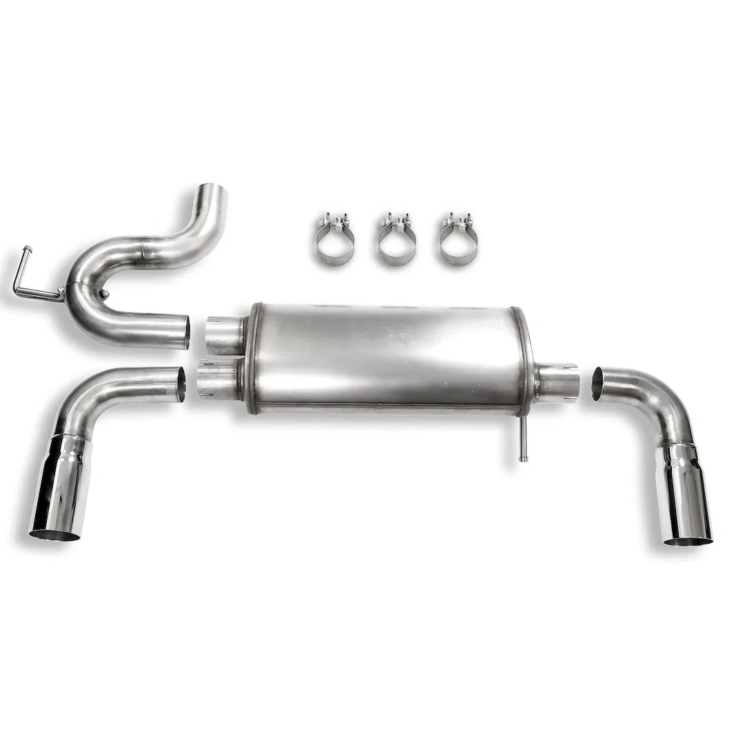 30-2546 – JBA HEADERS Exhaust System Kit, 304 Stainless Steel With Muffler 2-1/2 Inch Pipe Diameter Single Exhaust Wi...